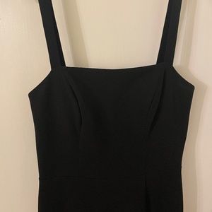 Azazie Long Black Dress With Leg Slit